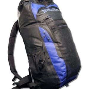 Versatile Black and Blue Men's Dry Case Backpack.